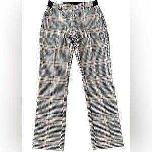 NWT H&M Women's Elastic Waist Ankle length Slacks with Houndstooth Pattern